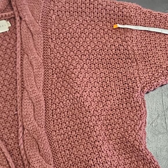 Dreamers Women's red knit open cardigan size M boho Urban casual preppy - Picture 9 of 10